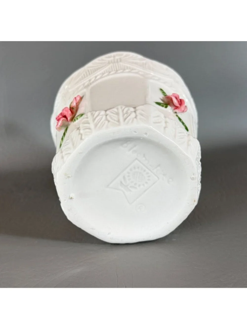 Vintage Bloom Rite Ceramic Rose Planter Cachepot Victorian Shabby Chic 5